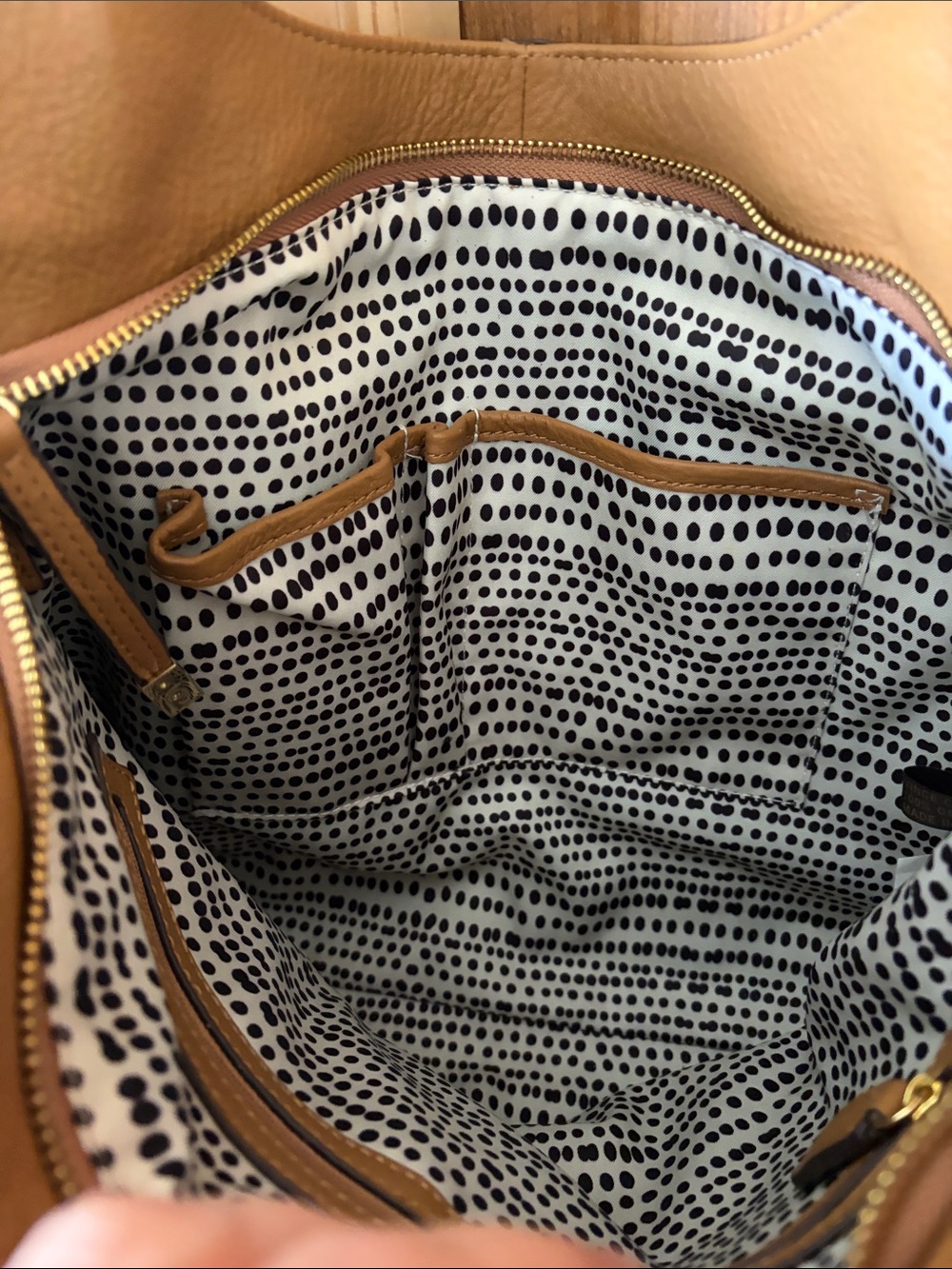 Vince Camuto ๐ Tan Leather Fringe Tote Bag | EUC - Picture 8 of 11